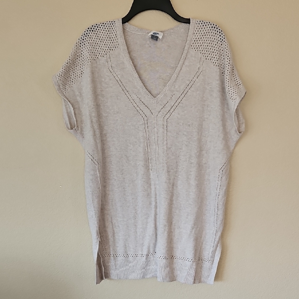 Old‎ Navy Heather Gray Knit Sweater Large